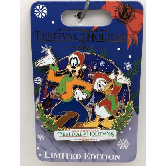 Disney Parks Pin Donald Duck & Goofy Festival of Holidays Vacation Club LE 4000 - Picture 1 of 5